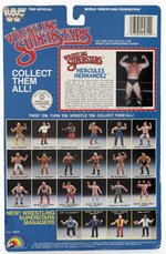 WWF LJN WRESTLING SUPERSTARS SERIES 4 HERCULES HERNANDEZ CARDED ACTION FIGURE.