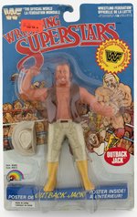 WWF LJN WRESTLING SUPERSTARS SERIES 4 OUTBACK JACK CANADIAN CARDED ACTION FIGURE.