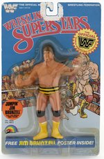 WWF LJN WRESTLING SUPERSTARS SERIES 4 JUMPIN JIM BRUNZELL (KILLER BEES) CARDED ACTION FIGURE.