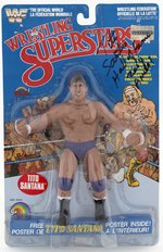 WWF LJN WRESTLING SUPERSTARS SERIES 3 TITO SANTANA CANADIAN CARDED ACTION FIGURE.