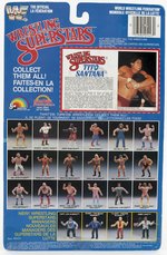 WWF LJN WRESTLING SUPERSTARS SERIES 3 TITO SANTANA CANADIAN CARDED ACTION FIGURE.