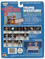 WWF LJN WRESTLING SUPERSTARS THUMB WRESTLERS CARDED FIGURES (JUNK YARD DOG & RODDY PIPER).