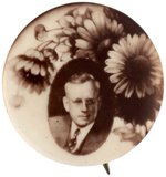 LANDON REAL PHOTO SUNFLOWER MOTIF PORTRAIT BUTTON.