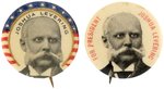 JOSHUA LEVERING FOR PRESIDENT 1896 PROHIBITION PARTY BUTTON PAIR.