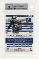 2014 PANINI ROOKIES & STARS ROOKIE JERSEY AUTOGRAPHS #RMOB ODELL BECKHAM JR. /299 BECKETT 8.5 NM-MT+.