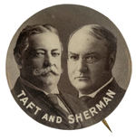 “TAFT AND SHERMAN” 1908 JUGATE.