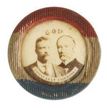 "GOP ROOSEVELT FAIRBANKS" REAL PHOTO LAPEL STUD.