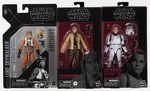 STAR WARS BLACK SERIES FIGURE LOT OF FOUR W/LUKE SKYWALKER & HAN SOLO EXOGORTH ESCAPE.