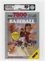 ATARI 7800 (1989) REALSPORTS BASEBALL VGA 80+ NM.