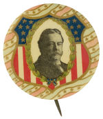 TAFT LARGE ORNATE AND RARE 1908 PICTURE BUTTON.