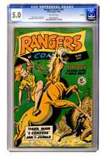 RANGERS COMICS #43 OCTOBER 1948 CGC 5.0 OFF-WHITE PAGES ROCKFORD COPY.