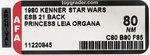 STAR WARS: THE EMPIRE STRIKES BACK (1980) - PRINCESS LEIA ORGANA 21 BACK AFA 80 NM.