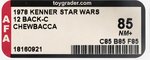 STAR WARS (1978) - CHEWBACCA 12 BACK-C AFA 85 NM+.