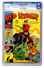 RED RYDER COMICS #14 JULY AUGUST 1943 CGC 7.5 OFF-WHITE TO WHITE PAGES MILE HIGH COPY.