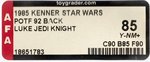 STAR WARS: THE POWER OF THE FORCE (1985) - LUKE SKYWALKER (JEDI KNIGHT) 92 BACK AFA 85 Y-NM+.