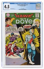 HAWK AND THE DOVE #1 AUGUST-SEPTEMBER 1968 CGC 4.5 VG+.