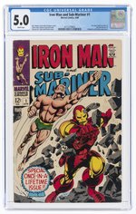 IRON MAN AND SUB-MARINER #1 APRIL 1968 CGC 5.0 VG/FINE.