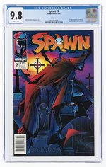 SPAWN #2 JUNE 1992 CGC 9.8 NM/MINT (FIRST VIOLATOR). NEWSSTAND