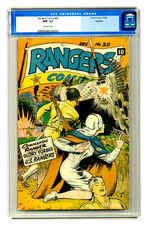 RANGERS COMICS #20 DECEMBER 1944 DECEMBER 1944 CGC 9.2 OFF-WHITE PAGES ROCKFORD COPY.