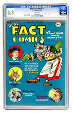 REAL FACT COMICS #2 MAY JUNE 1946 CGC 8.5 WHITE PAGES.