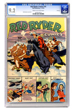 RED RYDER COMICS #16 NOVEMBER DECEMBER 1943 CGC 9.2  CREAM TO OFF-WHITE PAGES FILE COPY.