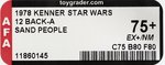 STAR WARS (1978) - SAND PEOPLE (TUSKEN RAIDER) 12 BACK-A AFA 75+ EX+/NM.