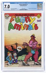 FUNNY ANIMALS #1 1972 CGC 7.0 FINE/VF (FIRST MAUS BY SPIEGELMAN).