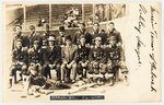 1921 MARION (OH) DRUMMERS BASEBALL CLUB W/JAKE DAUBERT REAL PHOTO POSTCARD.