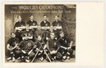 1906 OWOSSO (MI) WESTSIDE INDOOR BASEBALL TEAM REAL PHOTO POSTCARD.