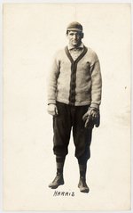 C. 1920's "HARRIS" BASEBALL PLAYER REAL PHOTO POSTCARD.