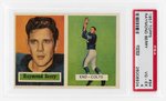 1957 TOPPS #94 RAYMOND BERRY (HOF) ROOKIE CARD PSA VG-EX 4.