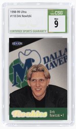 1998-99 FLEER ULTRA #118 DIRK NOWITZKI ROOKIE CARD CSG 9 MINT.