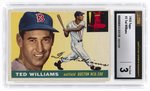 1955 TOPPS #2 TED WILLIAMS (HOF) CSG 3 VERY GOOD.