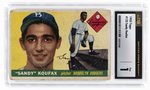 1955 TOPPS #123 SANDY KOUFAX (HOF) ROOKIE CARD CSG 1 POOR.