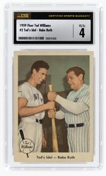 1959 FLEER TED WILLIAMS #2 "TED'S IDOL-BABE RUTH" (HOF) CSG 4 VG/EX.