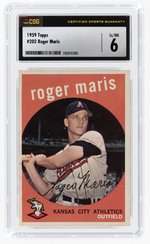 1959 TOPPS #202 ROGER MARIS CSG 6 EX/NM.