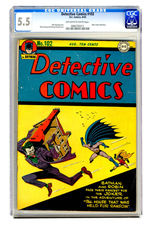 DETECTIVE COMICS #102 AUGUST 1945 CGC 5.5 OFF-WHITE TO WHITE PAGES.