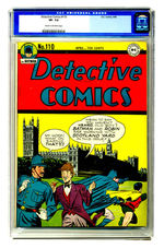 DETECTIVE COMICS #110 APRIL 1946 CGC 7.5 CREAM TO OFF-WHITE PAGES.