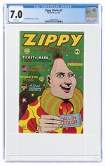 ZIPPY STORIES #1 1977 CGC 7.0 FINE/VF.