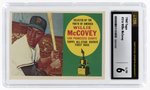 1960 TOPPS #316 WILLIE McCOVEY (HOF) ROOKIE CARD CSG 6 EX/NM.