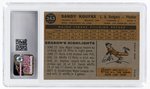 1960 TOPPS #343 SANDY KOUFAX (HOF) CSG 4.5 VG/EX+.