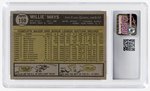 1961 TOPPS #150 WILLIE MAYS (HOF) CSG 5.5 EXCELLENT+.