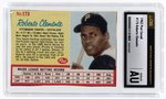 1962 POST CEREAL #173 ROBERTO CLEMENTE (HOF) CSG AU AUTHENTIC.