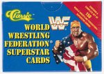 CLASSIC WWF SUPERSTAR CARDS COMPLETE SEALED SET OF 150.