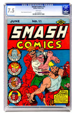 SMASH COMICS #11 JUNE 1940 CGC 7.5 WHITE PAGES.