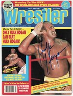 HULK HOGAN (HOF) SIGNED 1988 THE WRESTLER MAGAZINE.