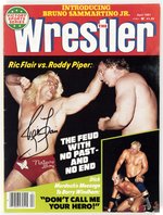 RIC FLAIR (HOF) SIGNED 1981 THE WRESTLER MAGAZINE.