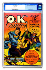 O.K. COMICS #1 JULY 1940 CGC 8.5 OFF-WHITE PAGES.