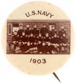 1903 U.S. NAVY REAL PHOTO FOOTBALL TEAM BUTTON.