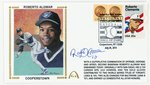 2011 ROBERTO ALOMAR SIGNED FIRST DAY COVER SILK CACHE "COOPERSTOWN".